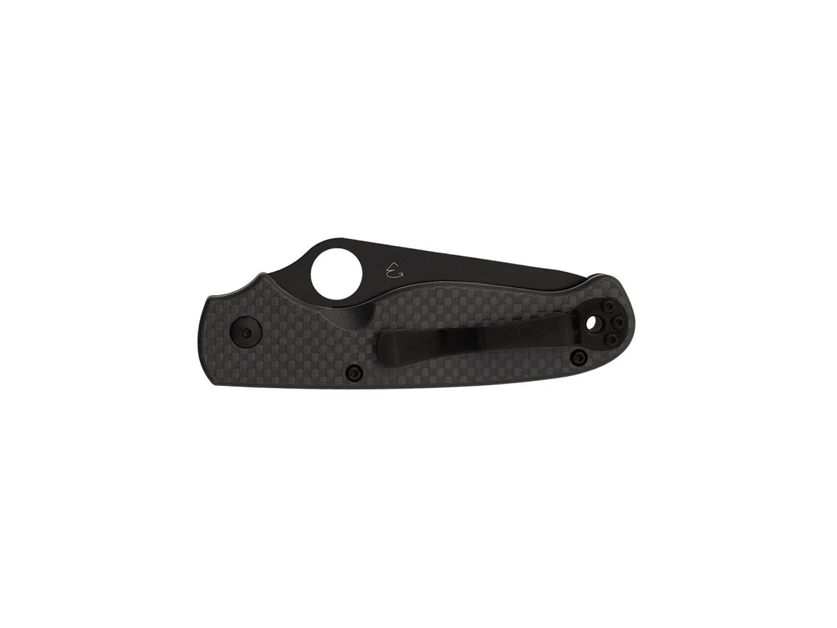 Spyderco BUTTONUP CARBON FIBER PLAIN BLACK BLADE C275CFPBK