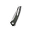 Vista manico micarta verde QSP Leopard con clip inox foro laccetto