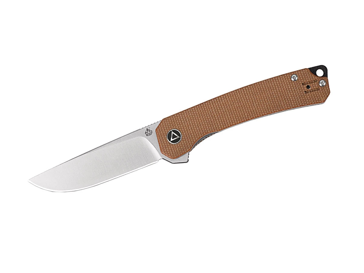 Coltello EDC QSP Osprey Micarta 14C28N satin marrone QS139-A
