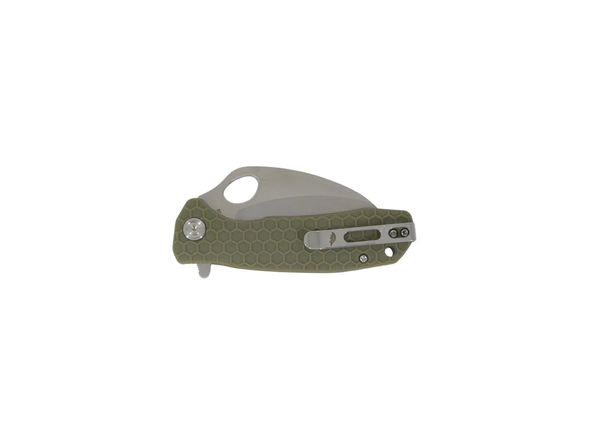 Honey Badger Claw Small Plain HB1143 verde, dettaglio manico FRN