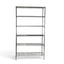 Metallika Scaffale Modulare in Acciaio Cromato 122 × 45 × H 252 cm, 6 Ripiani