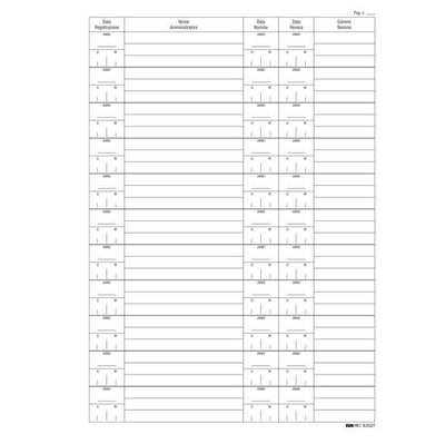 Registro nomina/revoca amministratore - 297 x 210mm - 16 fogli - Edipro