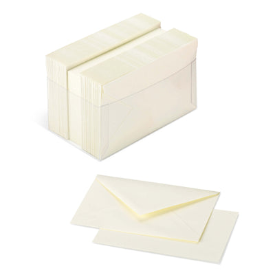 SCATOLA 100 CARTONCINI 200gr + 100 BUSTE 90gr AVORIO FORMATO 4 FAVINI