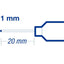 Marcatore per carpentiere 8850 - punta metallo lunga- 1 mm - nero  - Edding