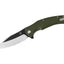 Coltello EDC QSP Snipe G-10 D2 clip point manico verde QS121-B