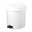 Pattumiera a pedale Ruf - PP - 12 L - diametro 27 cm - altezza 34 cm - bianco - Medial