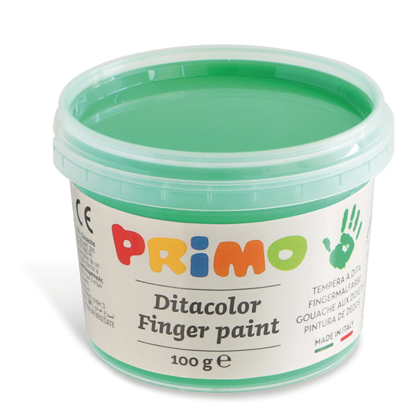 Ditacolor colori a dita - 100ml  - c/pennello - Primo - valigetta 6 colori