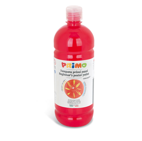 Tempera pronta Primi Passi - 1 L - colori assortiti - Primo - conf. 6 pezzi
