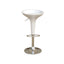 Sgabello bar - ABS/acciaio cromato - 35x45x55/78 cm - bianco - Serena Group