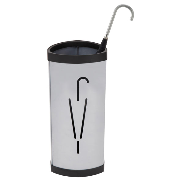 Portaombrelli - diametro 26 cm - H 60 cm - metallo - silver - Alba