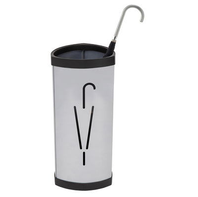 Portaombrelli - diametro 26 cm - H 60 cm - metallo - silver - Alba