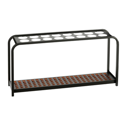 Portaombrelli Multi - 16 posti - 100,2 x 26 x 52,5 cm - nero/acciaio - Medial