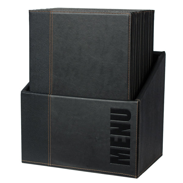 Menu Box Trendy - 20 portamenù - nero - Securit