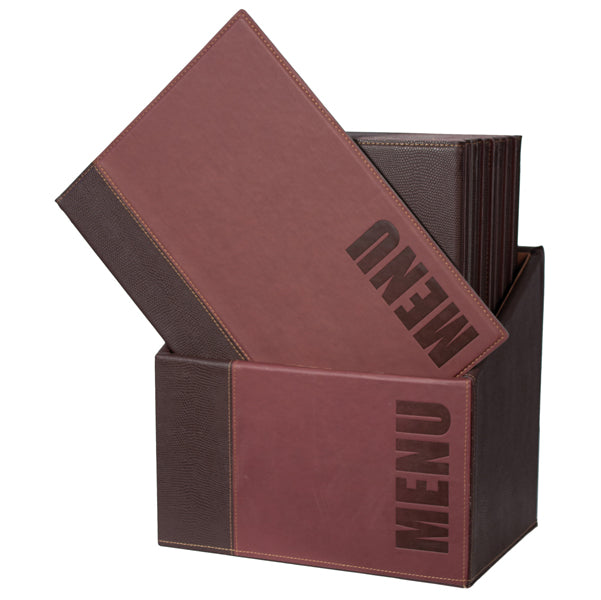 Menu Box Trendy - 20 portamenù - bordeaux - Securit