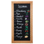 Lavagna Woody - teak - 20 x 40 cm - Securit