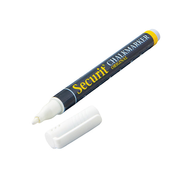 Marcatore a gesso liquido - punta fine da 1,00-2,00 mm - bianco - Securit - conf. 4 pezzi