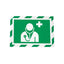 Cornice Duraframe Security - adesiva - pannello magnetico - A4  (21 x 29,7 cm) - verde/bianco - Durable