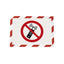 Cornice Duraframe Security - adesiva - pannello magnetico - A4  (21 x 29,7 cm) - rosso/bianco - Durable