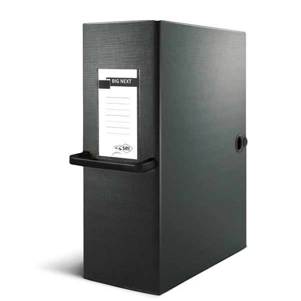 Scatola archivio Big Next - dorso 20 cm - 25 x 35 cm - nero/nero - Sei Rota