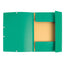 Cartella 3 lembi con elastico angolare - A4 - dorso 0,3 cm - cartoncino Lustrè - verde - Exacompta