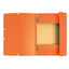 Cartella 3 lembi con elastico angolare - A4 - dorso 0,3 cm - cartoncino Lustrè - arancio - Exacompta