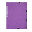 Cartella 3 lembi con elastico angolare - A4 - dorso 0,3 cm - cartoncino Lustrè - viola - Exacompta