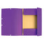 Cartella 3 lembi con elastico angolare - A4 - dorso 0,3 cm - cartoncino Lustrè - viola - Exacompta