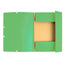Cartella 3 lembi con elastico angolare - A4 - dorso 0,3 cm - cartoncino Lustrè - verde tiglio - Exacompta