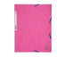 Cartella 3 lembi con elastico angolare - A4 - dorso 0,3 cm - cartoncino Lustrè - rosa - Exacompta