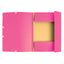 Cartella 3 lembi con elastico angolare - A4 - dorso 0,3 cm - cartoncino Lustrè - rosa - Exacompta