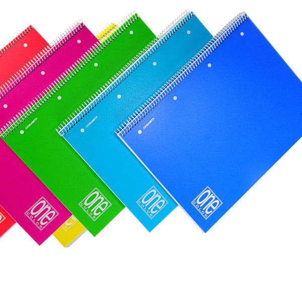 Quaderno One Color PP - A5+ - 5mm - 80 fogli - 80 gr - c/fori - spiralato - Blasetti