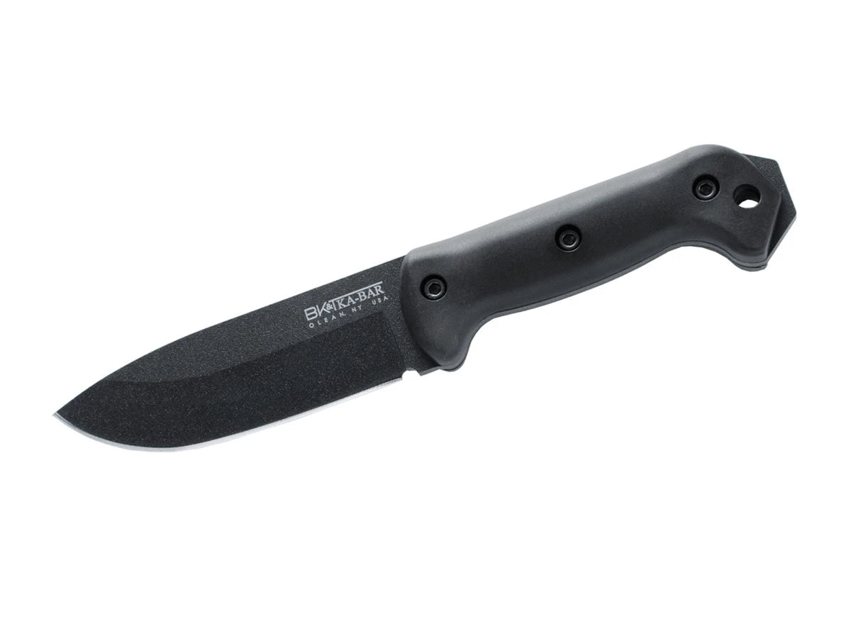 Ka-Bar Becker Companion BK22 lama 1095 Cro-Van 13,3 cm nera manico Ultramid fodero Heavy-Duty MOLLE
