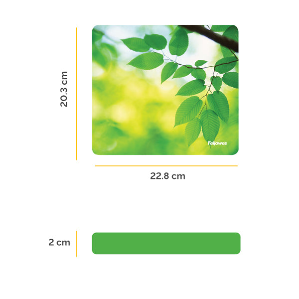 Mousepad Earth Series - Foglie - ecologico - Fellowes