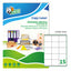 Etichette adesive LP4W - in carta - con margini - permanenti - 70 x 50,8 mm - 15 et/fg - 100 fogli - bianco - Tico