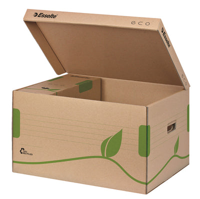 Scatola container EcoBox -  34,5 x 43,9 x 24,2cm - apertura superiore - avana - Esselte