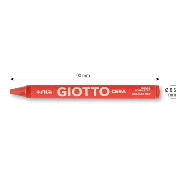 Pastelli cera - lunghezza 90mm con Ø 8,50mm - colori assortiti - Giotto -  barattolo 96 colori