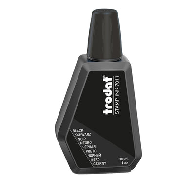 Inchiostro 7011 per timbro in gomma - 28 ml - nero - Trodat