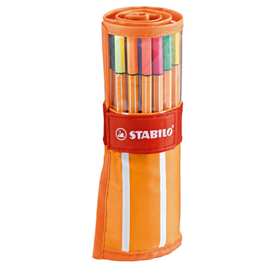 Fineliner Point 88 - tratto 0,4 mm - colori assortiti - Stabilo - rollerset 30 pezzi