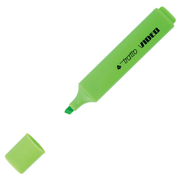 Evidenziatore Tratto Video - punta a scalpello - tratto da 1,0-5,0mm - astuccio 6 colori - Tratto