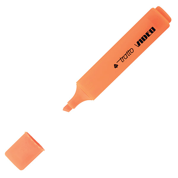 Evidenziatore Tratto Video - punta a scalpello - tratto da 1,0-5,0mm - astuccio 6 colori - Tratto