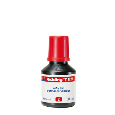 Ricarica Inchiostro marcatore permanente T25 - 30ml - rosso - Edding