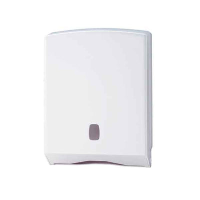 Dispenser asciugamani piegati C/Z/M/V Basica - 27,8 x 12,8 x 38 cm - bianco/grigio - Medial