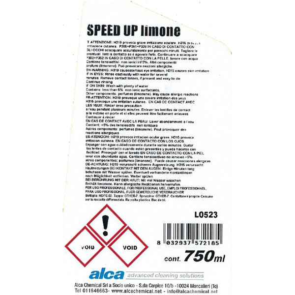 Detergente multiuso Speed Up Limone - Alca - trigger da 750 ml