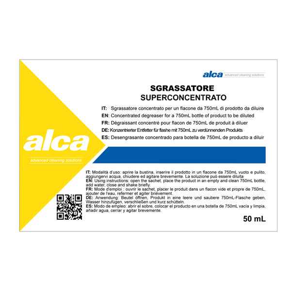 Sgrassatore Superconcentrato Linea Monodose - superprofumato - Alca - bustina da 50 ml
