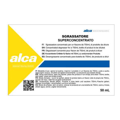 Sgrassatore Superconcentrato Linea Monodose - superprofumato - Alca - bustina da 50 ml