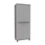 Armadio JWood 368 - 2 ante - 68 x 37,5 x 170 cm- PPL - effetto legno - grigio tortora - Terry