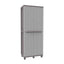 Armadio JWood 268 - 2 ante - 68 x 37,5 x 170 cm - PPL - effetto legno - grigio tortora - Terry