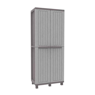 Armadio JWood 268 - 2 ante - 68 x 37,5 x 170 cm - PPL - effetto legno - grigio tortora - Terry