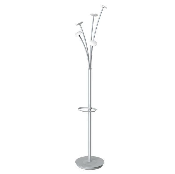 Appendiabiti - con portaombrelli - 5 posti - 187 cm - bianco - Alba
