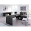 Scrivania Manager Prestige - con mobile servizio reversibile - 180 x 90 x 74 cm - nero venato